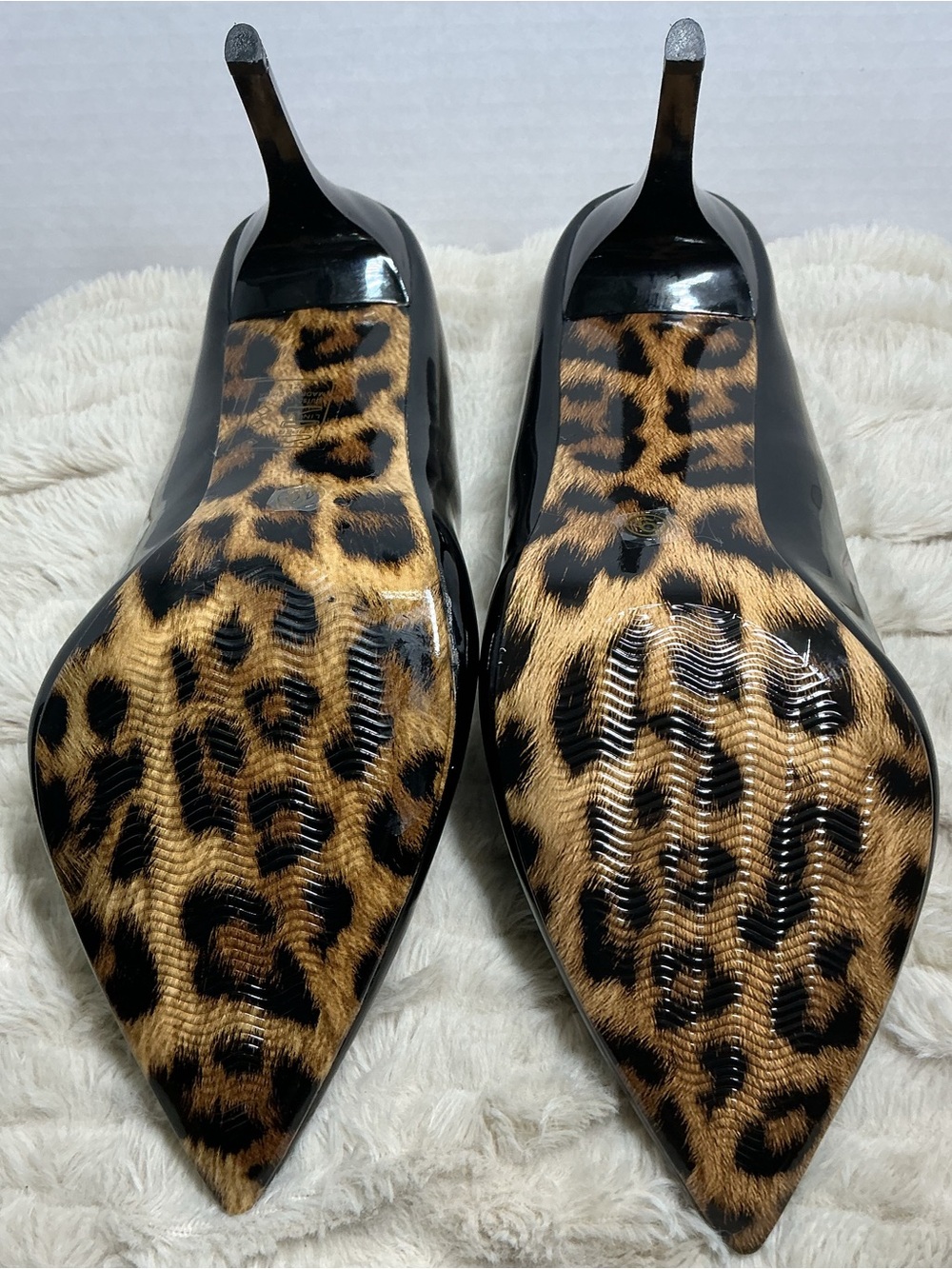 Azalea Wang Black Leopard Print Pointed Toe Stiletto Pumps Women’s Size 9 NWOB - Picture 11 of 16